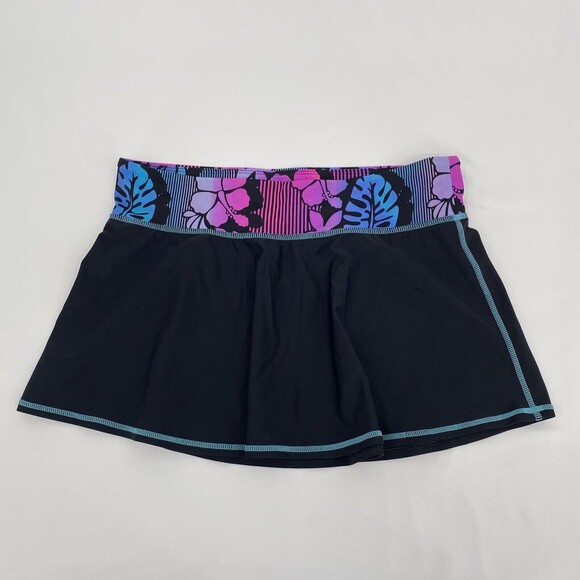 R way Swimwear Girl's Stretch Printed Waistband Pull-On  Skirt Black Size 14.5 - Picture 1 of 8